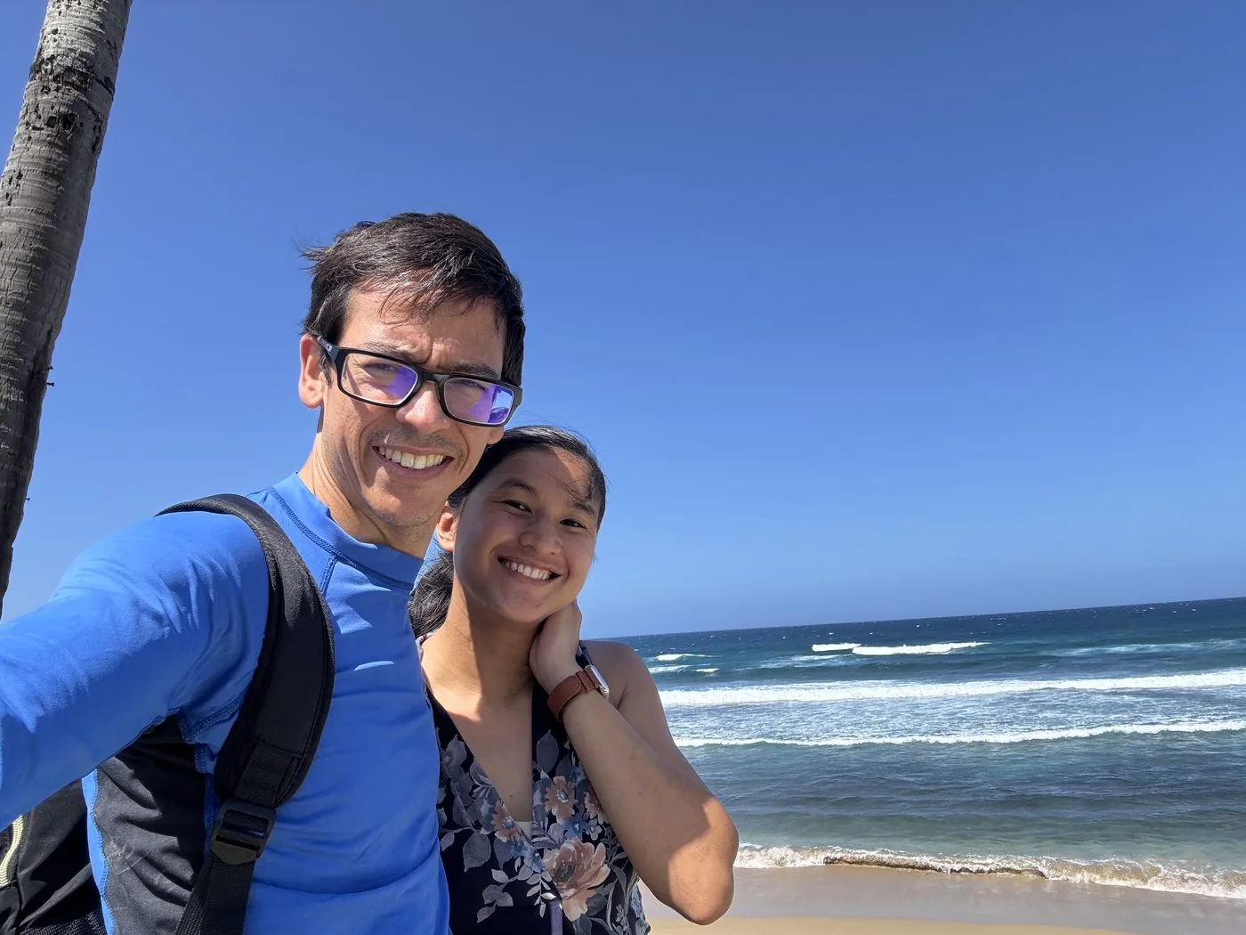Giomarell and Chelsea at the beach in western Puerto Rico